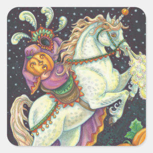 HORSEWOMAN SANS TÊTE, HALLOWEEN UNICORN STICKERS