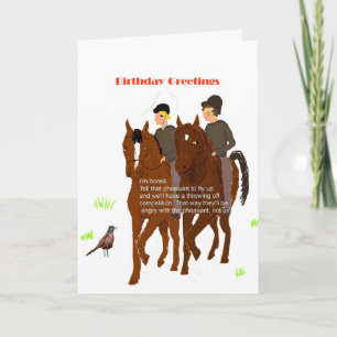 Horsey Birthday Card Kaart