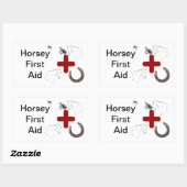 Horsey EHBO Rechthoekige Sticker (Vel)