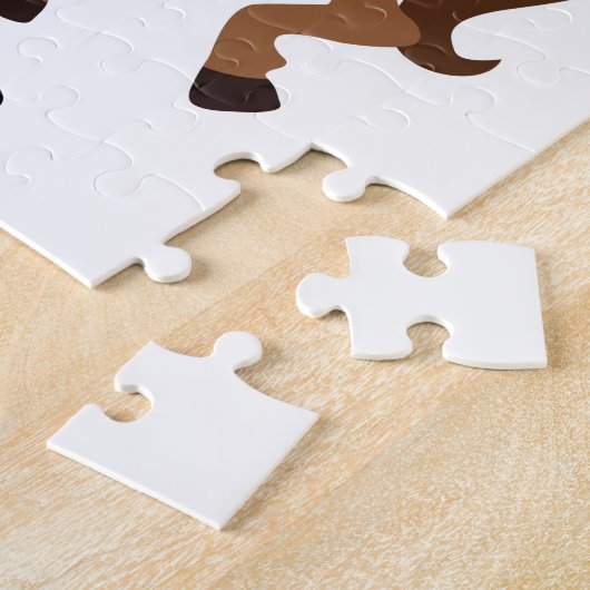 "Horsing Around" puzzel met aangepaste naam. Legpuzzel (Zijkant)