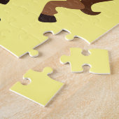 "Horsing Around" puzzel met aangepaste naam. Legpuzzel (Zijkant)