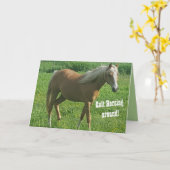 Horsing une carte d'anniversaire ronde (Fleur jaune)
