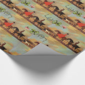 HORSRIDING, HOEFIJZERS EN SAMROKKEN CADEAUPAPIER (Hoek)