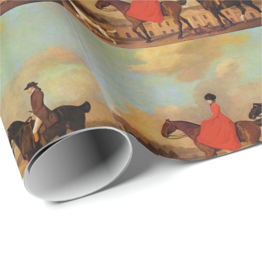 HORSRIDING, HOEFIJZERS EN SAMROKKEN CADEAUPAPIER (Rol Hoek)