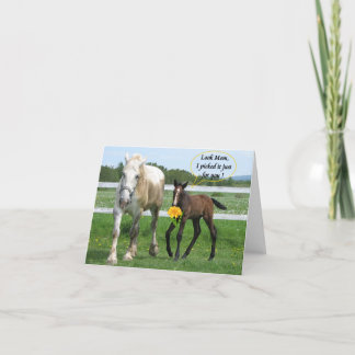 Horsy Moederdag Kaart