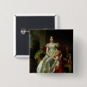 Hortense de Beauharnais en haar zoon Vierkante Button 5,1 Cm (Voorkant /achterkant)