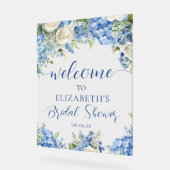 Hortensia Bleu Roses Blanches Floral Script Bienve (Angle)