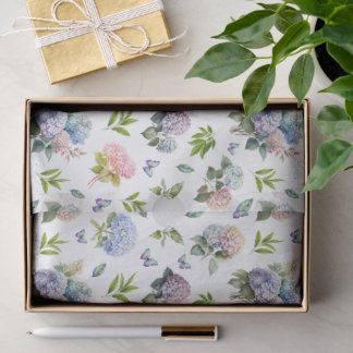 Hortensia Bloem Blauw en Roze Tissuepapier