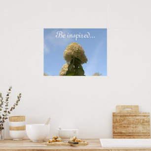 Hortensia Bloemen Blauwe Lucht Poster
