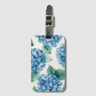 Hortensia Blues Bloemschildering in Waterverf Bota Bagagelabel