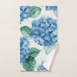 Hortensia Blues Bloemschildering in Waterverf Bota Handdoek