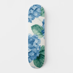 Hortensia Blues Bloemschildering in Waterverf Bota Skateboard