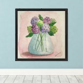 Hortensia dans une impression feutrée d'aquarelle (Insitu (Plancher de Bois))