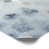 Hortensia flower op de sneeuw poster (Hoek)