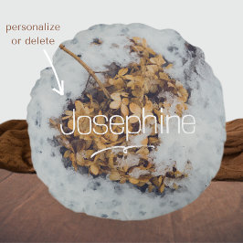 Hortensia flower op de sneeuw rond kussen