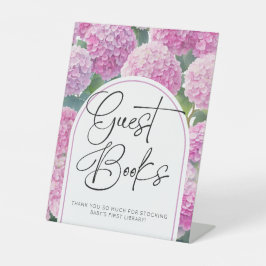 Hortensia Flowers Baby shower Gastboeken Reclamebord Met Voetstuk