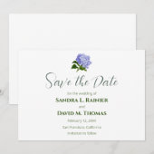 Hortensia Huwelijk Uitnodigingskaarten Save The Date (Voorkant / Achterkant)