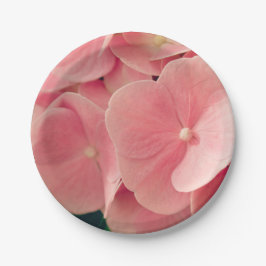 Hortensia Hydrangea roze pastel bloemen bloemen Papieren Bordje