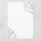 Hortensia Kunst Wit Huwelijksprogramma Papier Programma (Achterkant)