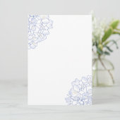 Hortensia Kunst Wit Huwelijksprogramma Papier Programma (Staand voorkant)