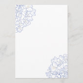 Hortensia Kunst Wit Huwelijksprogramma Papier Programma (Voorkant)