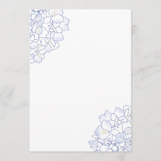 Hortensia Kunst Wit Huwelijksprogramma Papier Programma (Voorkant)