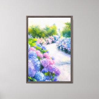 Hortensia Laan Canvas Afdruk