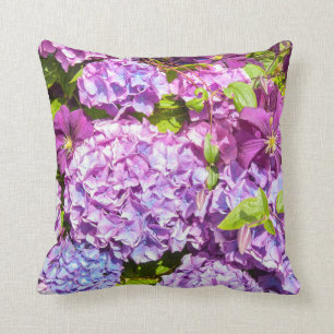 Hortensia violet, coussin de jardin