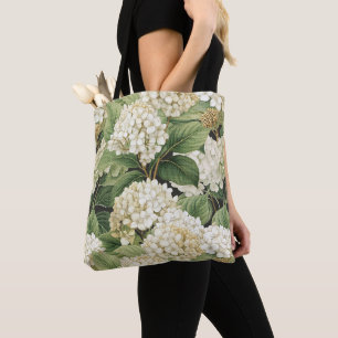 Hortensia waterverf bloem Boho retro bloemen Draagtas