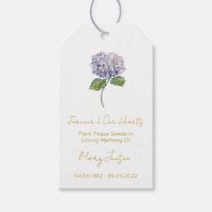 Hortensia Zaadpakket Herdenking Funeral Geschenkla Cadeaulabel