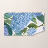 Hortensias bleus | Beau buisson floral (Serviette à main)