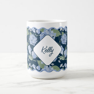 Hortensia's Girly Delicate gepersonaliseerde kust Koffiemok