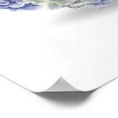 Hortensia's in waterverf - bloem kunstprint poster (Hoek)