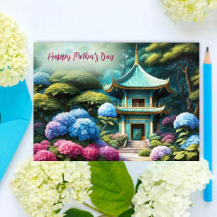 Hortensia's Pagode Moederdag Kaart
