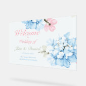 Hortensia's Pastel Bloei Acryl Bord (Hoek)