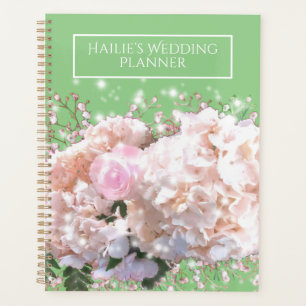 Hortensias romantiques blancs roses, fleurs blanch