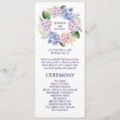 Hortensia's Spring Flowers Wedding Program Programma (Voorkant)