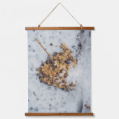 Hortensievloem op sneeuw en Magic ice Patroon Hangend Wandkleed (Voorkant)