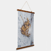 Hortensievloem op sneeuw en Magic ice Patroon Hangend Wandkleed (Gebogen)