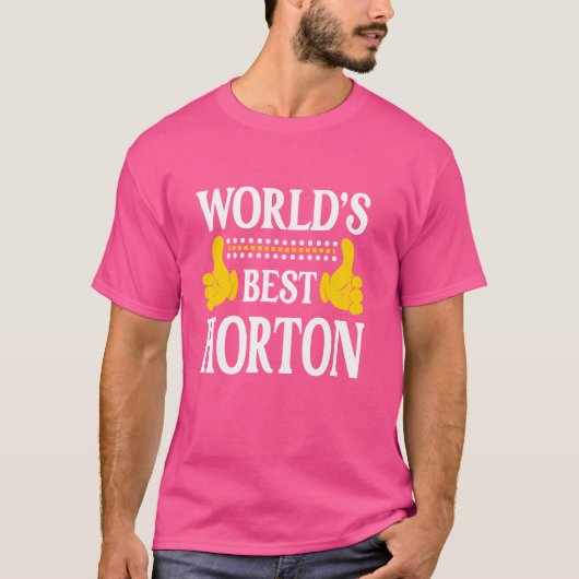 Horton Achternaam Team Familie Achternaam World's T-shirt (Voorkant)