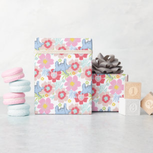 Horton Hears A Who Pastel Bloem Patroon Cadeaupapier