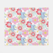 Horton hoort een Who | pastelbloempatroon Fleece Deken (Voorkant (Horizontaal))