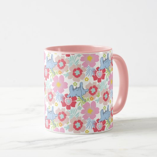 Horton hoort een Who | pastelbloempatroon Mok (Voorkant rechts)