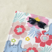 Horton hoort een Who | pastelbloempatroon Strandlaken (In situ)