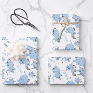 Horton Hoort Een Wie Aap Patroon Inpakpapier Vel