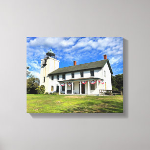 Horton Point Vuurtoren New York gewikkeld Canvas Afdruk