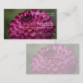 Hortus - carte de visite de dahlia (Devant / Derrière)