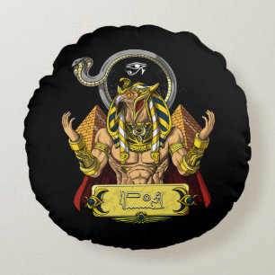 Horus Egyptian God Ra Pyramids Ancient Mythology Rond Kussen