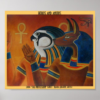Horus en Anubis Poster