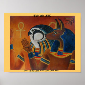 Horus en Anubis Poster